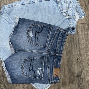 American Eagle Outfitters Women's Denim Shorts and H&M Mom Jeans